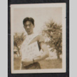Man with sign and sash (ddr-densho-468-415)