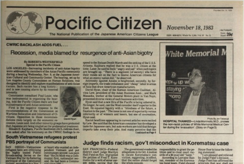 Pacific Citizen, Whole No. 2,265, Vol. 97, No. 21 (November 18, 1983) (ddr-pc-55-45)