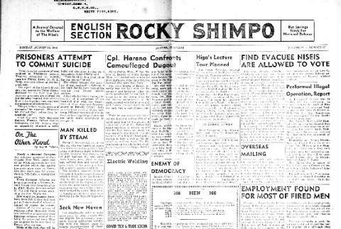 Rocky Shimpo Vol. 11, No. 97 (August 14, 1944) (ddr-densho-148-33)