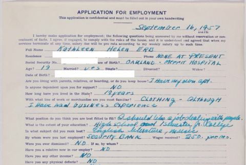 Employment application (ddr-densho-424-472)