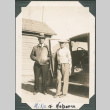 Mike Sakahara with nephew Noboru Sakahara standing next to truck (ddr-densho-316-324)