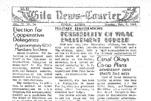 Gila News-Courier Vol. II No. 14 (February 2, 1943) (ddr-densho-141-49)