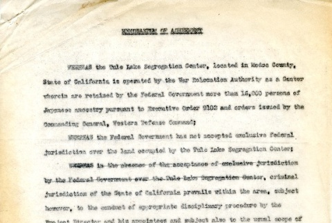 Memorandum of agreement (ddr-csujad-2-82)