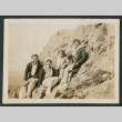 group photo on a rock (ddr-densho-378-788)