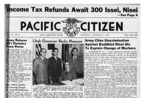 The Pacific Citizen, Vol. 34 No. 6 (February 9, 1952) (ddr-pc-24-6)