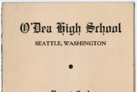 Report Card, O'Dea High School (ddr-densho-355-66)