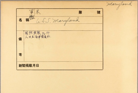 Envelope of USS Maryland photographs (ddr-njpa-13-91)