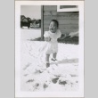 Toddler walking in the snow (ddr-densho-300-53)