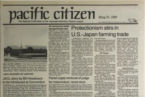 Pacific Citizen, Vol. 94, No. 20 (May 21, 1982) (ddr-pc-54-20)