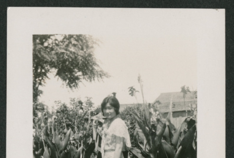 woman in a garden (ddr-densho-378-860)
