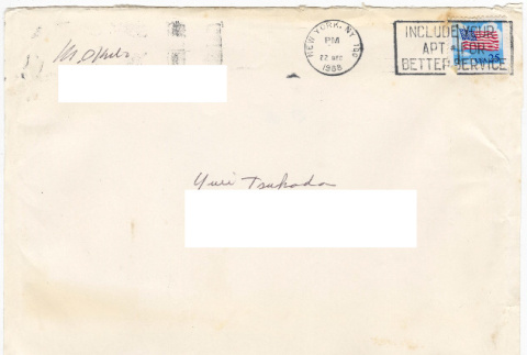 Letter and art to Yuri and Richard Tsukada from Mine Okubo (ddr-densho-356-637)
