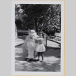 Leslie Shiomi with Tweedledum (ddr-densho-522-585)