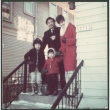 Couple with two children on steps (ddr-densho-523-546)