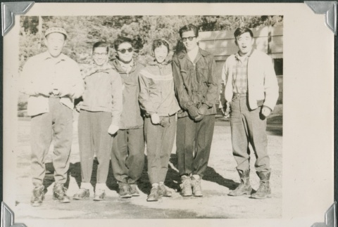 Group posing for the camera (ddr-densho-321-457)