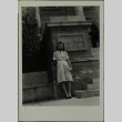Amy Yei standing in front of the Colorado Museum of Cultural History (ddr-densho-328-571)