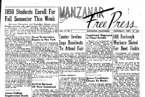 Manzanar Free Press Vol. IV No. 3 (September 13, 1943) (ddr-densho-125-167)