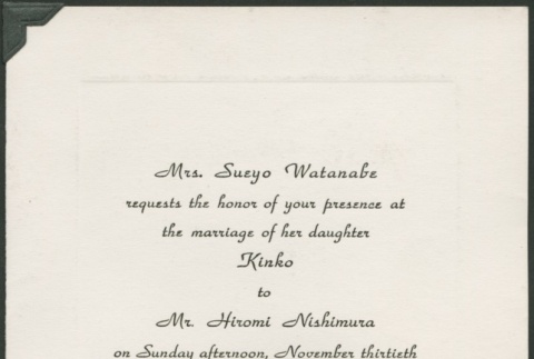 Wedding invitation (ddr-densho-328-512)