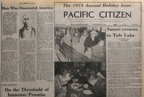 Pacific Citizen, Vol. 79, No. 25 (December 20-27, 1974) (ddr-pc-46-50)