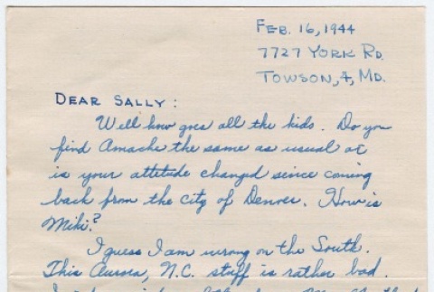 Letter to Sally Domoto from Kan Domoto (ddr-densho-329-226)