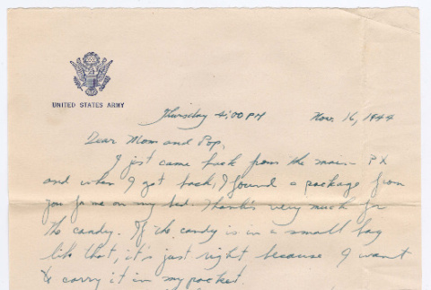 Letter from Tadashi Ishida to Mr. & Mrs. Y Ishida (ddr-densho-535-70)