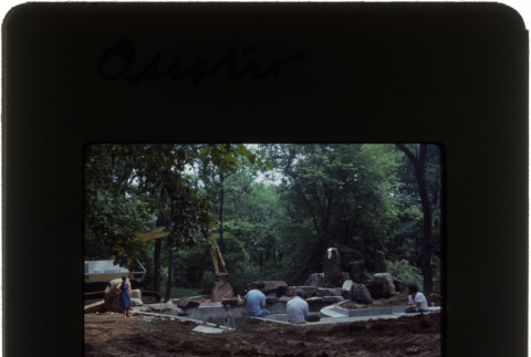 Garden and pool under construction at the Ossorio project (ddr-densho-377-517)