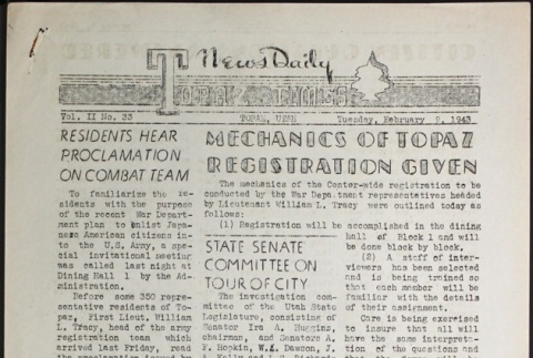 Topaz Times Vol. II No. 33 (February 9, 1943) (ddr-densho-142-95)