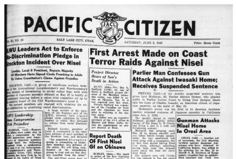 The Pacific Citizen, Vol. 20 No. 22 (June 2, 1945) (ddr-pc-17-22)