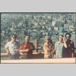 Five people on observation deck of Space Needle (ddr-densho-523-435)