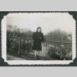 Photo of a woman on a bridge (ddr-densho-483-397)