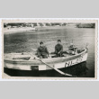Two soldiers in rowboat on water (ddr-densho-368-75)