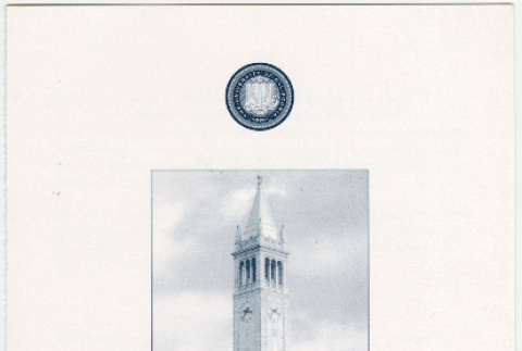 Convocation Program from University of California-Berkeley (ddr-densho-329-1098)