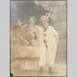 Two people, one in a clown suit (ddr-densho-355-664)