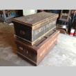 Two wooden chests, Henry Katsumi Fujita, 8305, Granada (Amache) incarceration camp (ddr-csujad-23-7)