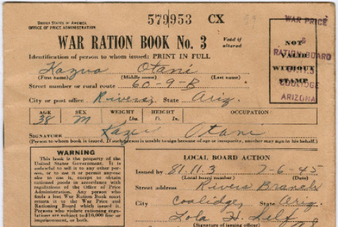 War Ration Book (ddr-densho-469-1)