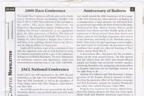 Seattle Chapter, JACL Reporter, Vol. 45, No. 9, September 2008 (ddr-sjacl-1-581)