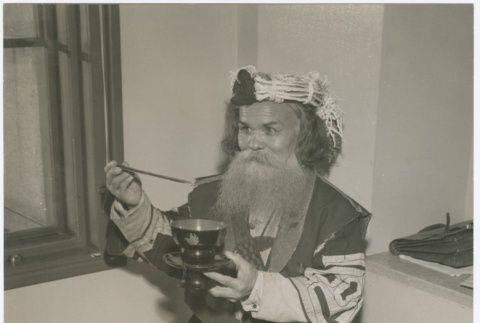Ainu chieftain visiting Tokyo to present a gift (ddr-densho-299-189)