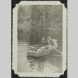 Two men canoeing on a lake (ddr-densho-201-334)