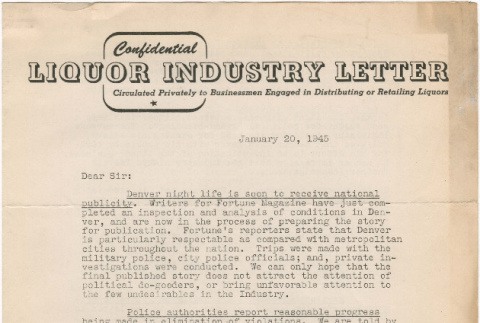 Liquor Industry Letter (ddr-densho-319-605)