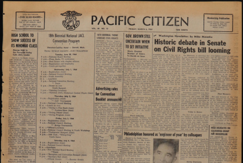 Pacific Citizen, Vol. 58, Vol. 10 (March 6, 1964) (ddr-pc-36-10)