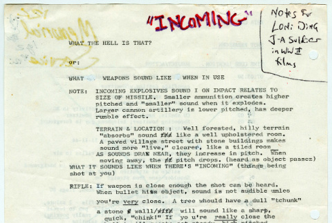 Notes and drawings for Loni Ding (ddr-densho-1007-1485)