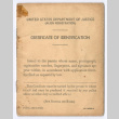 Alien Registration Certificate of Identification (ddr-ohs-1-2)