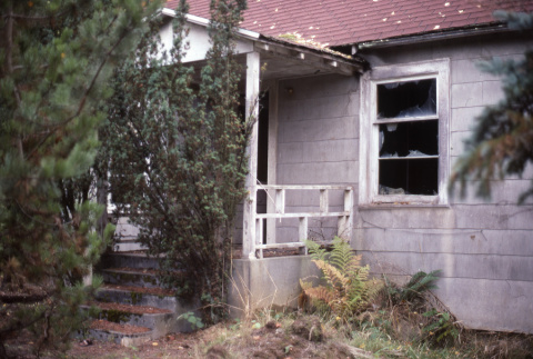 Small house (Fujitaro's) on lower part of property, in decay (ddr-densho-354-1375)