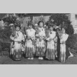 Five girls in formal Buddhist attire (ddr-densho-38-33)