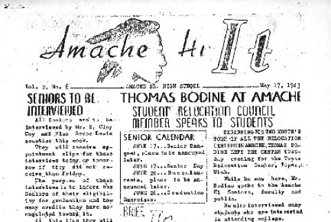 Amache Hi It Vol. II No. 6 (May 17, 1943) (ddr-densho-147-328)