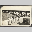 Five men at overlook near bridge over canyon (ddr-densho-326-604)