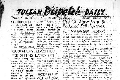 Tulean Dispatch Vol. 5 No. 83 (June 25, 1943) (ddr-densho-65-387)