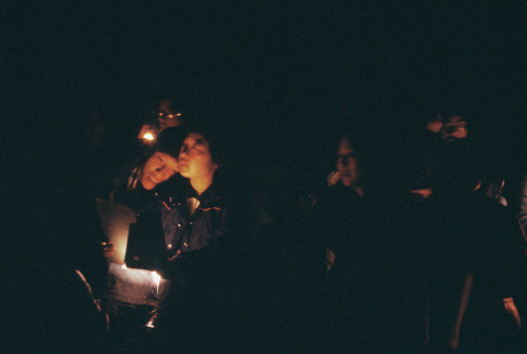 Campers during a candlelight service (ddr-densho-336-977)