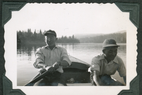 Two men in row boat (ddr-densho-475-662)