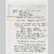 Note on ordering flowers for the funeral (ddr-densho-578-30)