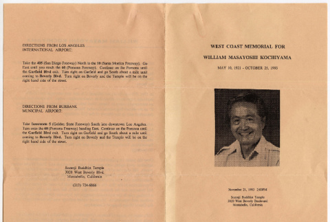 William Kochiyama memorial pamphlet and obituaries (ddr-densho-1007-1364)